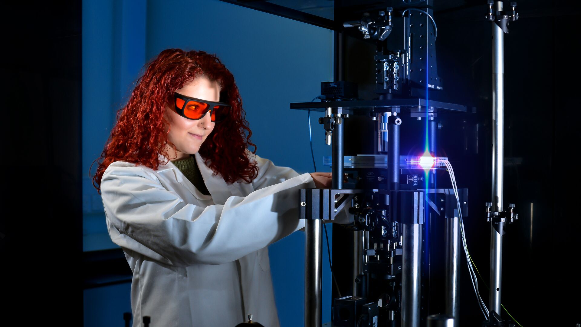Student in the George Grey Centre Physics Lab at the University of Hull