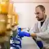 A student working in a laboratory